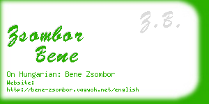 zsombor bene business card